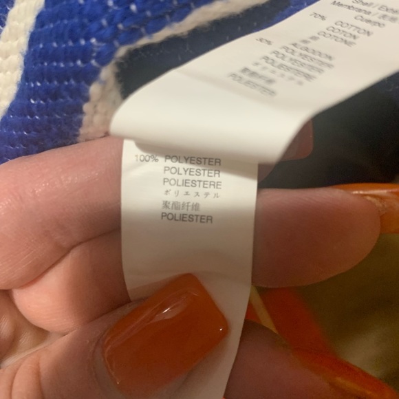 Gap blue/white stripe zip up blazer. Sz 8 with tags - Picture 5 of 6